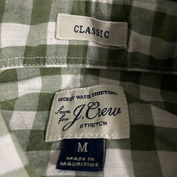 J Crew Mens Medium Gingham Button Down - Picture 3 of 4